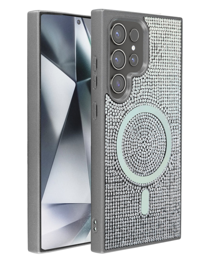 Wireless Charging Bling Diamond Crystal Case for Galaxy S25 Ultra (Only Ground Shipping) - Banana Cellular Solutions