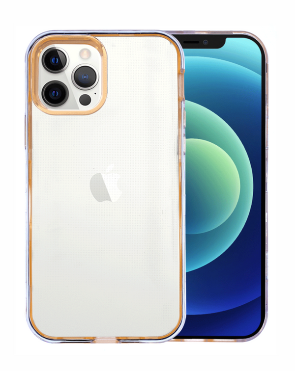 iPhone 12 Pro Max Transparent New Defender Case - ROSE GOLD - Banana Cellular Solutions 