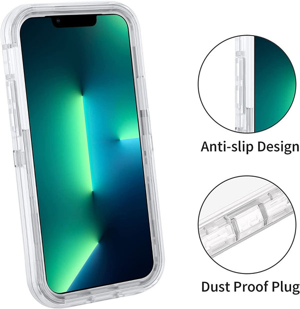 iPhone 13 Pro Transparent Defender Shockproof Case - CLEAR - Banana Cellular Solutions 