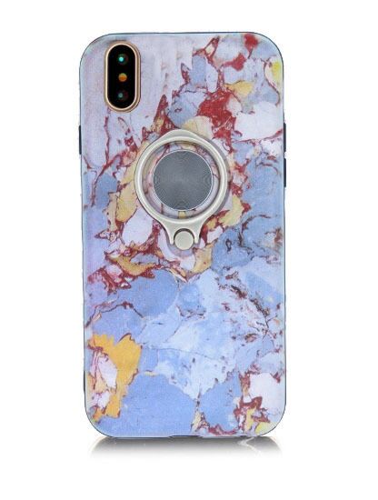 iPhone XR LUXURY MARBLE DESIGN PATTERN TPU CASES WITH iRING