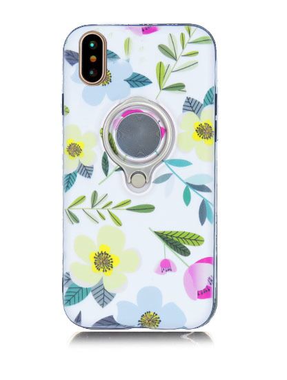 iPhone XR LUXURY MARBLE DESIGN PATTERN TPU CASES WITH iRING