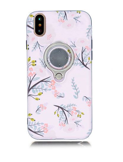 iPhone X / XS LUXURY MARBLE DESIGN PATTERN TPU CASES WITH RING