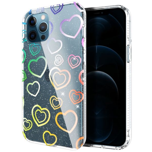 iPhone 12 / 12 Pro LASER RAINBOW SOFT TPU AND HARD PLASTIC CASES