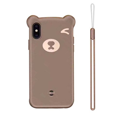 iPhone XR 3D CARTOON BEAR PIG SOFT SILICONE CASES
