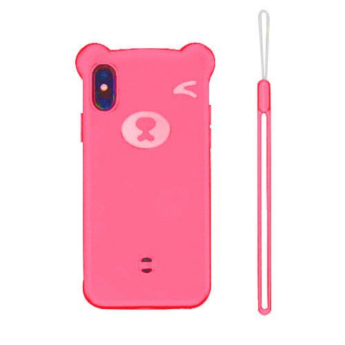 iPhone XR 3D CARTOON BEAR PIG SOFT SILICONE CASES